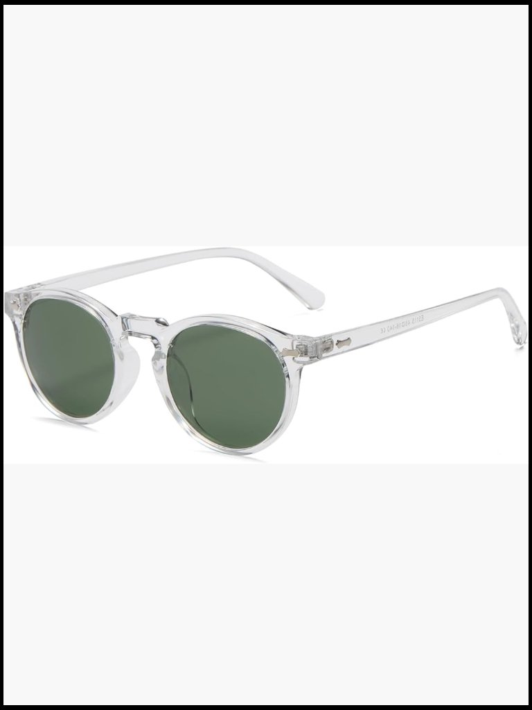 Vintage Polarized Round Sunglasses Uv400 Protection Acetate Frame